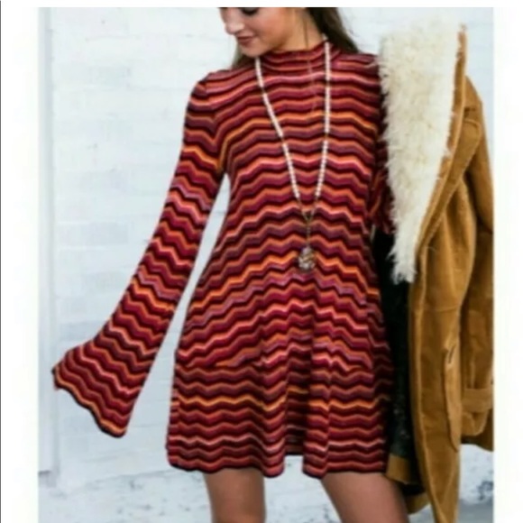 ⛔️SOLD⛔️Free People Ziggy Sweater Knit Tunic Dres - Picture 4 of 14